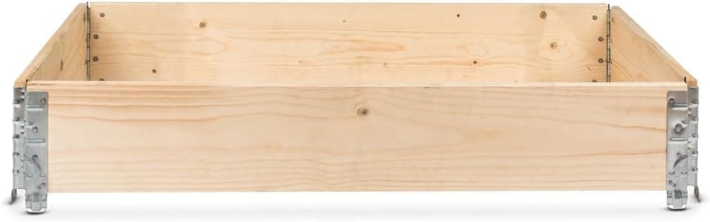 gardivo Hochbeet 120 x 80 x 20 cm - 3-teilig Palettenrahmen aus Holz, Beeteinfassung, Garten Hochbeete, Holzrahmen, Aufsatzrahmen auf Europalettefaltbar, stapelbar, steckbar