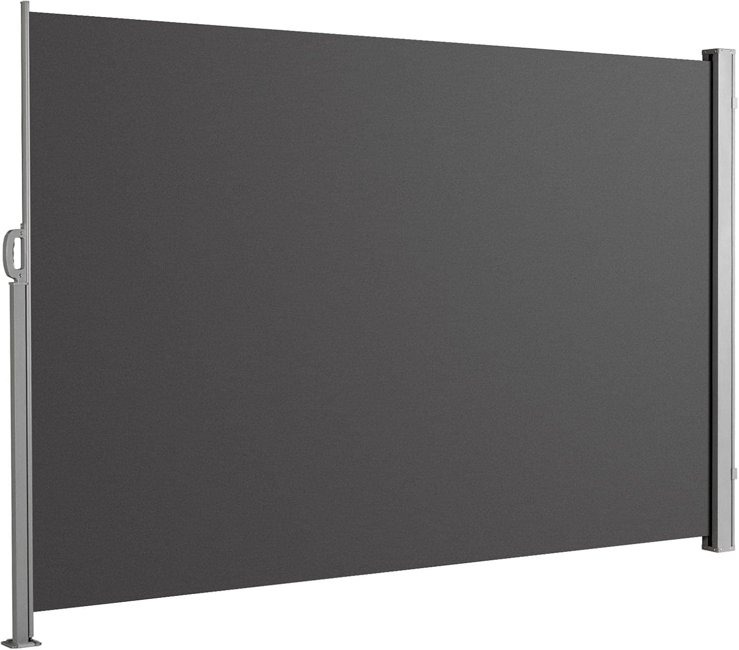 KARAT ALU Seitenmarkise - ausziehbare Markise in Beige - 200 x 300 cm - blickdichter Sichtschutz &amp; Windschutz für Garten Balkon &amp; Terrasse, Seitenrollo mit Wandhalterung