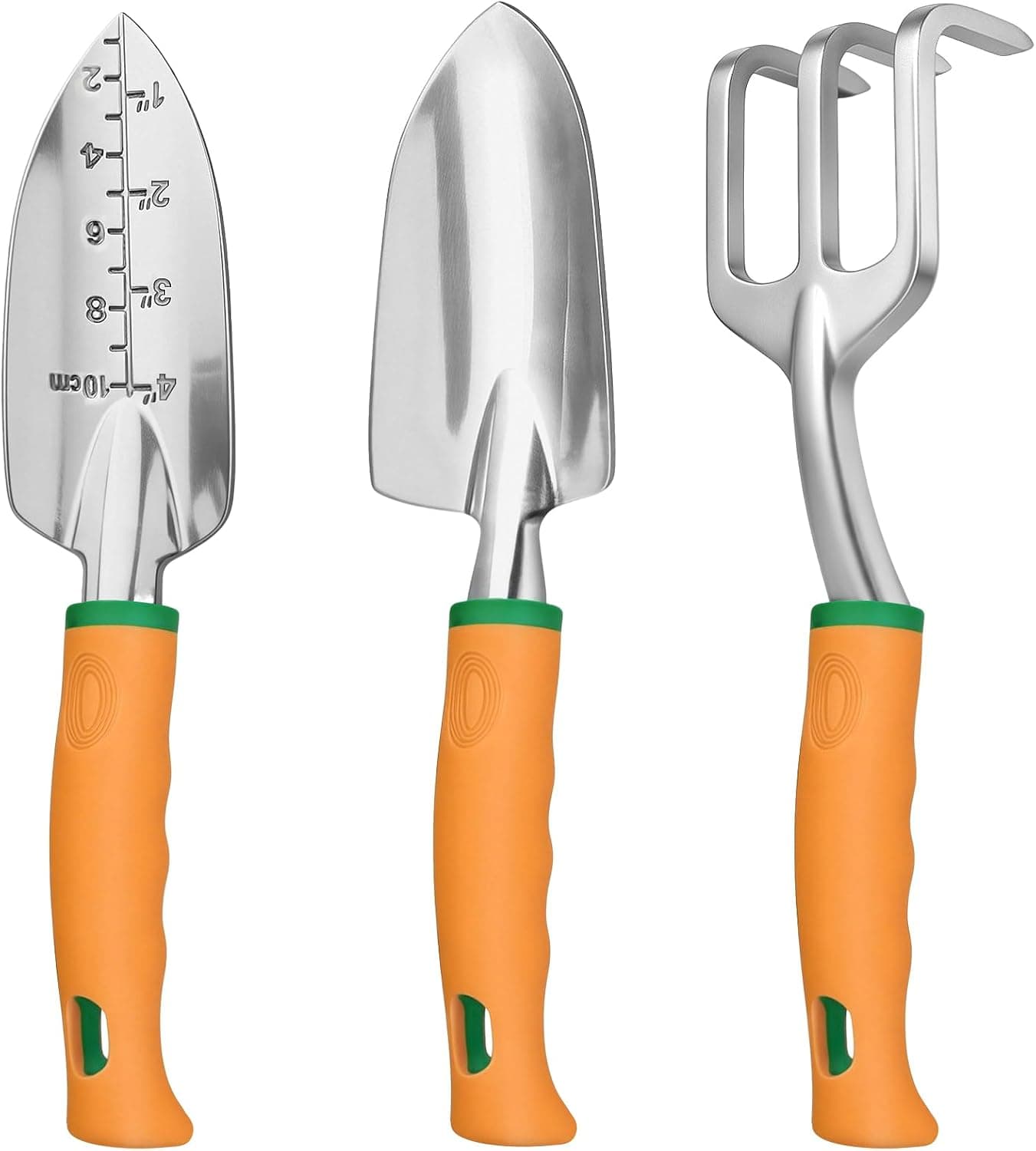 Gartenwerkzeug Set, 3-teiliges Gartengeräte Set – Ergonomische Handschaufel, robuste Handharke und Schaufeln, Gartenzubehör für Pflanzen, Blumen &amp; Gartenarbeit, ideales Gartenwerkzeug für Gärtner