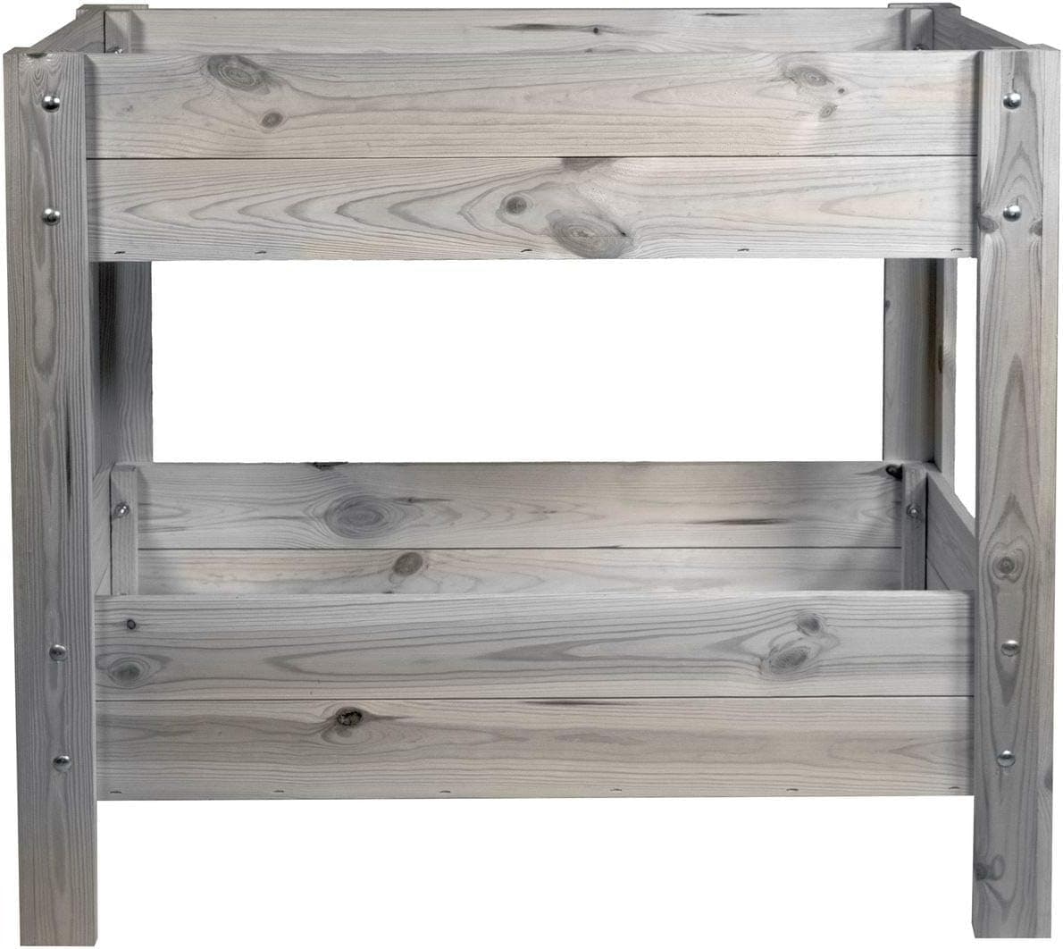 mgc24 Hochbeet Kiefernholz Dunkelbraun 80 x 37,6 x 78cm mit Ablageboden | Stehender Pflanzkasten, Für Garten Terrasse Balkon, Mit Ablageboden