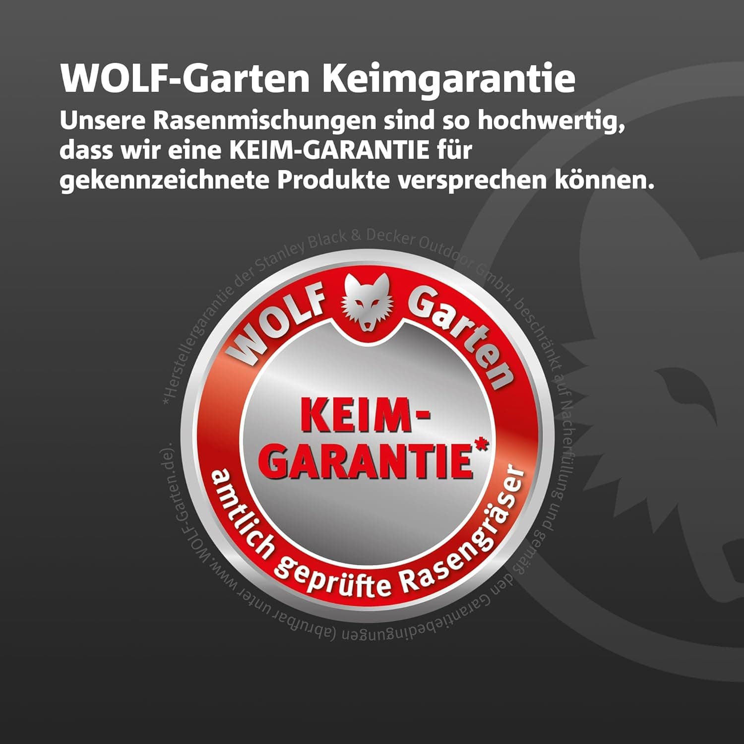 WOLF-Garten Turbo-Nachsaat zur Rasensanierung LR25 (für 25 m², hohe Dichte mit ca. 70.000 Trieben/m², für alle Rasentypen geeignet, mit WOLF-Garten Keimgarantie, 500g in Faltschachtel) 3826020