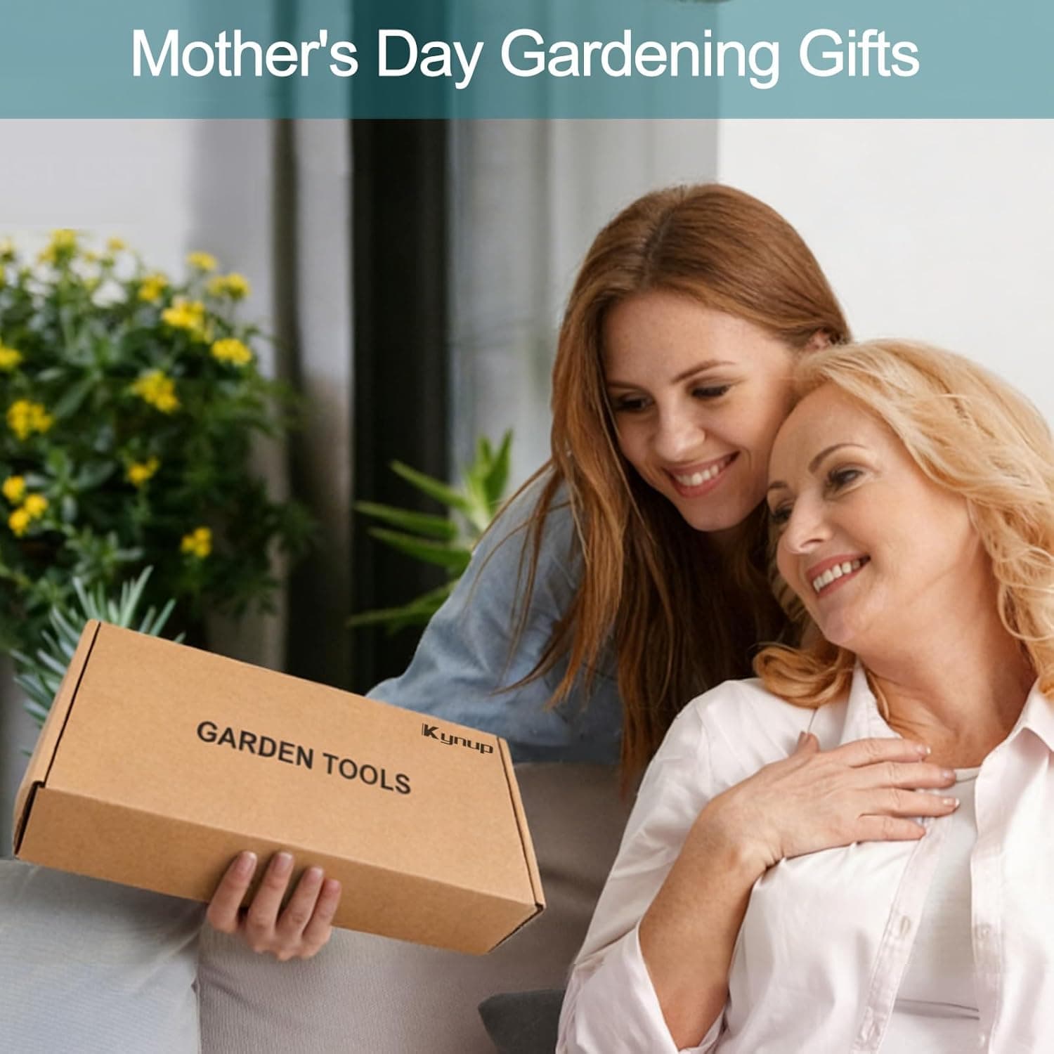 Kynup Gartenwerkzeug-Set, 7 Stück Garten Hand Werkzeuge, Rost-Sicht Gartenarbeit Set mit dauerhafter Aufbewahrungstasche, Ergonomischer Anti-Rutsch-Griff, ideale Gartengeschenke für Frauen und Männer