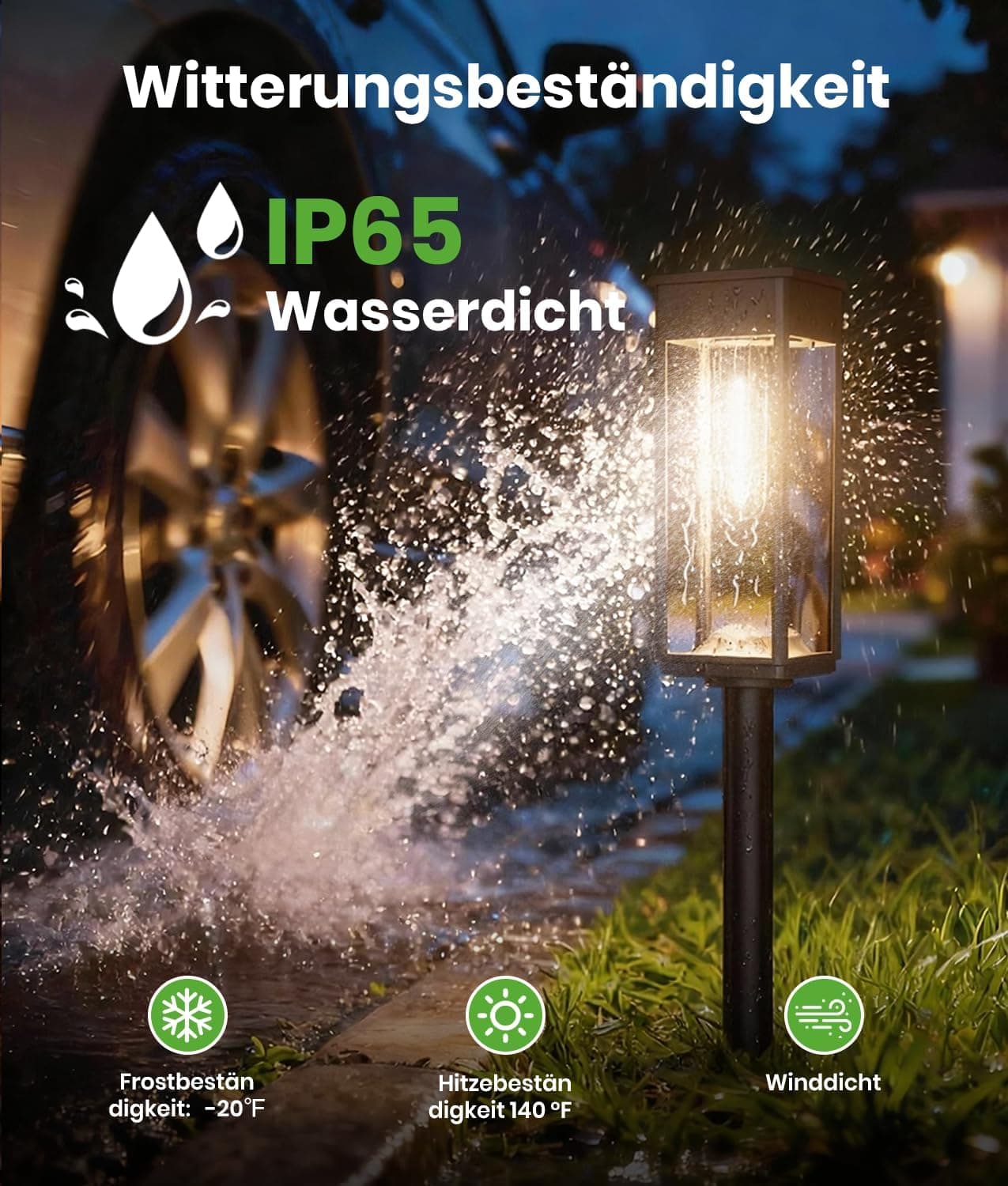 Solarlampen Außen Garten,Garten Solarleuchten Aussen 4 Stücke mit Längere Arbeitzeit, IP65 Wassserdicht Solar Gartenlampe, Extrem Helle Outdoor Solar Lights für Terrase Warmes Weiß