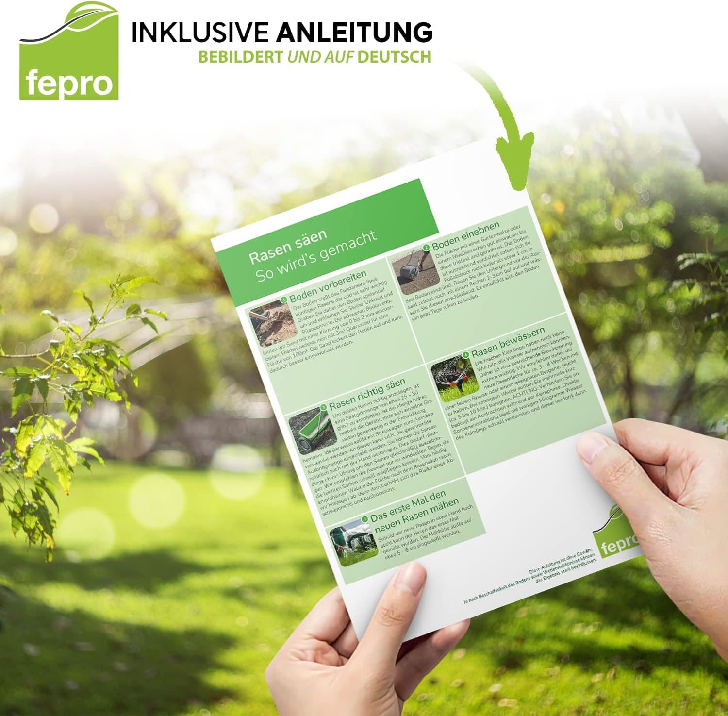 10kg Rasensamen Sport und Spiel schnellkeimend 400m², robust, tiefgrün, ideal für Neuansaat und Nachsaat, Rasensaat Grassamen Frühjahr