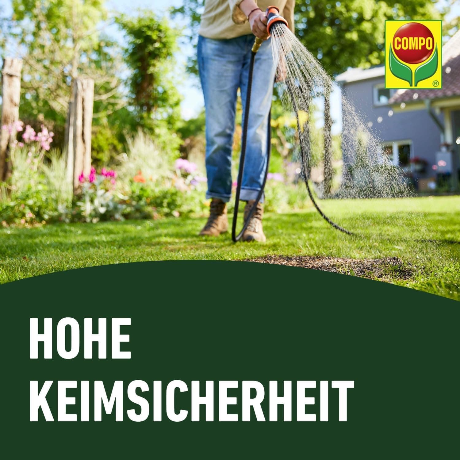 COMPO Turbo Nachsaat, Rasensamen, Schließt besonders schnell und zuverlässig Lücken im Rasen, Mit Keimsicherheit, 1 kg, 50 m²