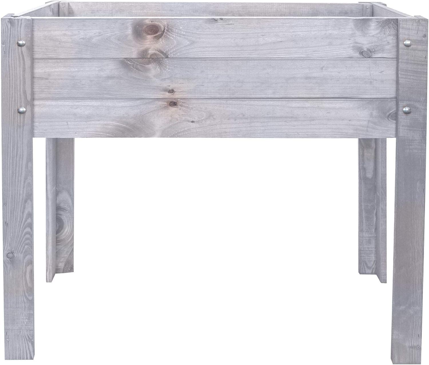 mgc24 Hochbeet Kiefernholz Dunkelbraun 80 x 37,6 x 78cm mit Ablageboden | Stehender Pflanzkasten, Für Garten Terrasse Balkon, Mit Ablageboden
