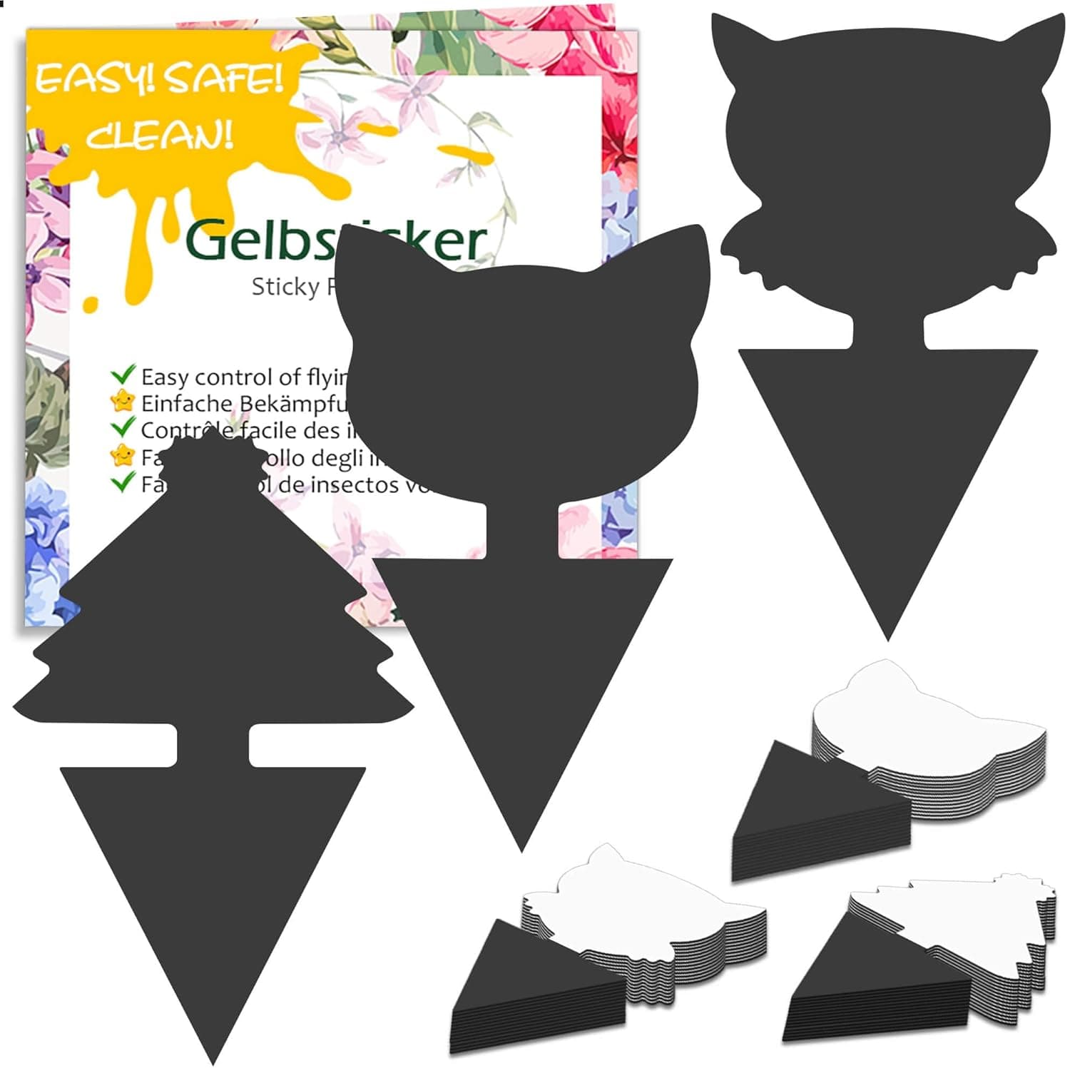 Blooven Gelbsticker Trauermücken Bekämpfen 30 Stück, Gelbtafeln für die Zimmerpflanzen Schädlingsbekämpfung (30 Stück)