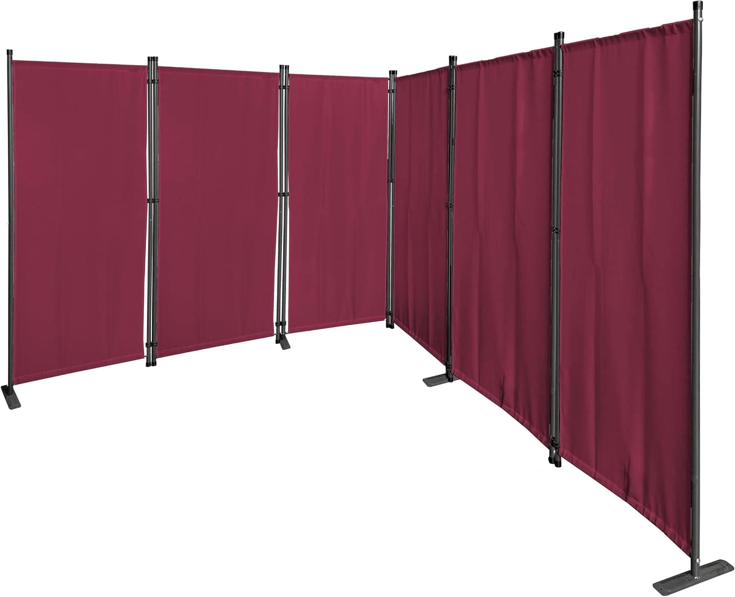 QUICK STAR Paravent 3 Teilig 170 x 165 cm Grau - Garten &amp; Balkon Sichtschutz Stellwand Innen &amp; Außen - Raumteiler Trennwand Faltbar Blickdicht &amp; Wetterfest
