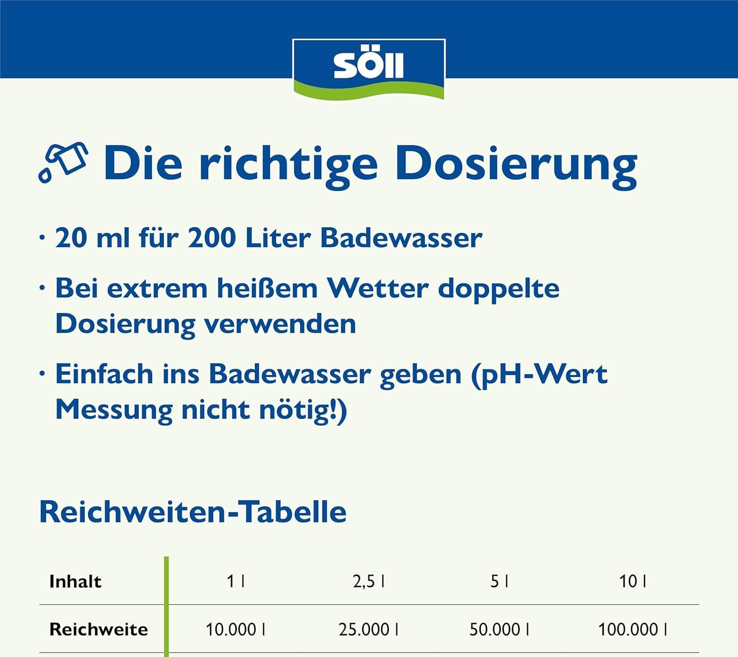 Söll 81456 AquaDes 2,5 l - Pool-Desinfektion, Poolreinigung, Wasserpflege gegen Bakterien und Keime, Desinfektionmittel für Pool Planschbecken Schwimmbecken Kinderpool