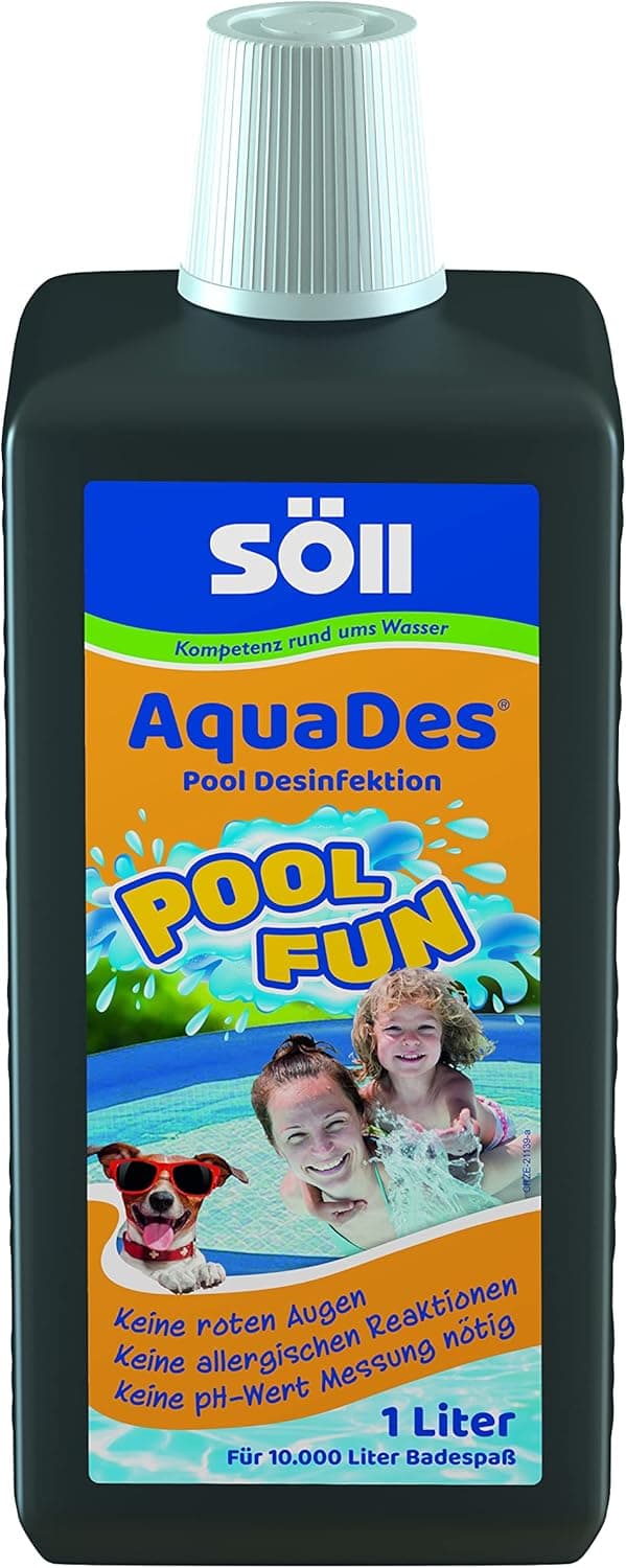 Söll 81456 AquaDes 2,5 l - Pool-Desinfektion, Poolreinigung, Wasserpflege gegen Bakterien und Keime, Desinfektionmittel für Pool Planschbecken Schwimmbecken Kinderpool