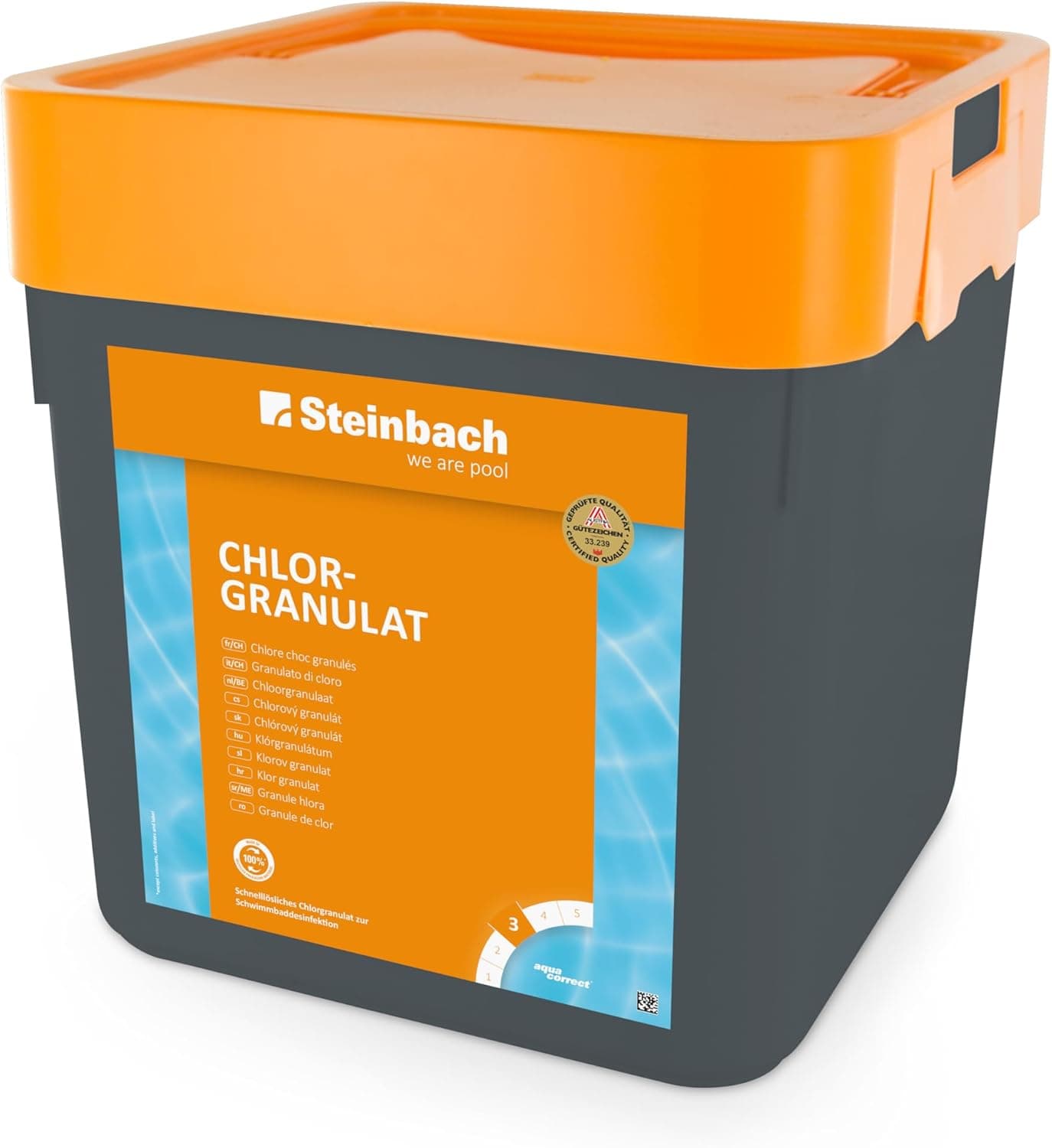 Steinbach Poolpflege Quattrotabs 200 g langsamlöslich - 0752605TV00-5 kg - 4-in-1 Chlortabletten mit Flockungsmittel - pH-Stabilisator &amp; Algenverhütung - Multifunktionstabletten