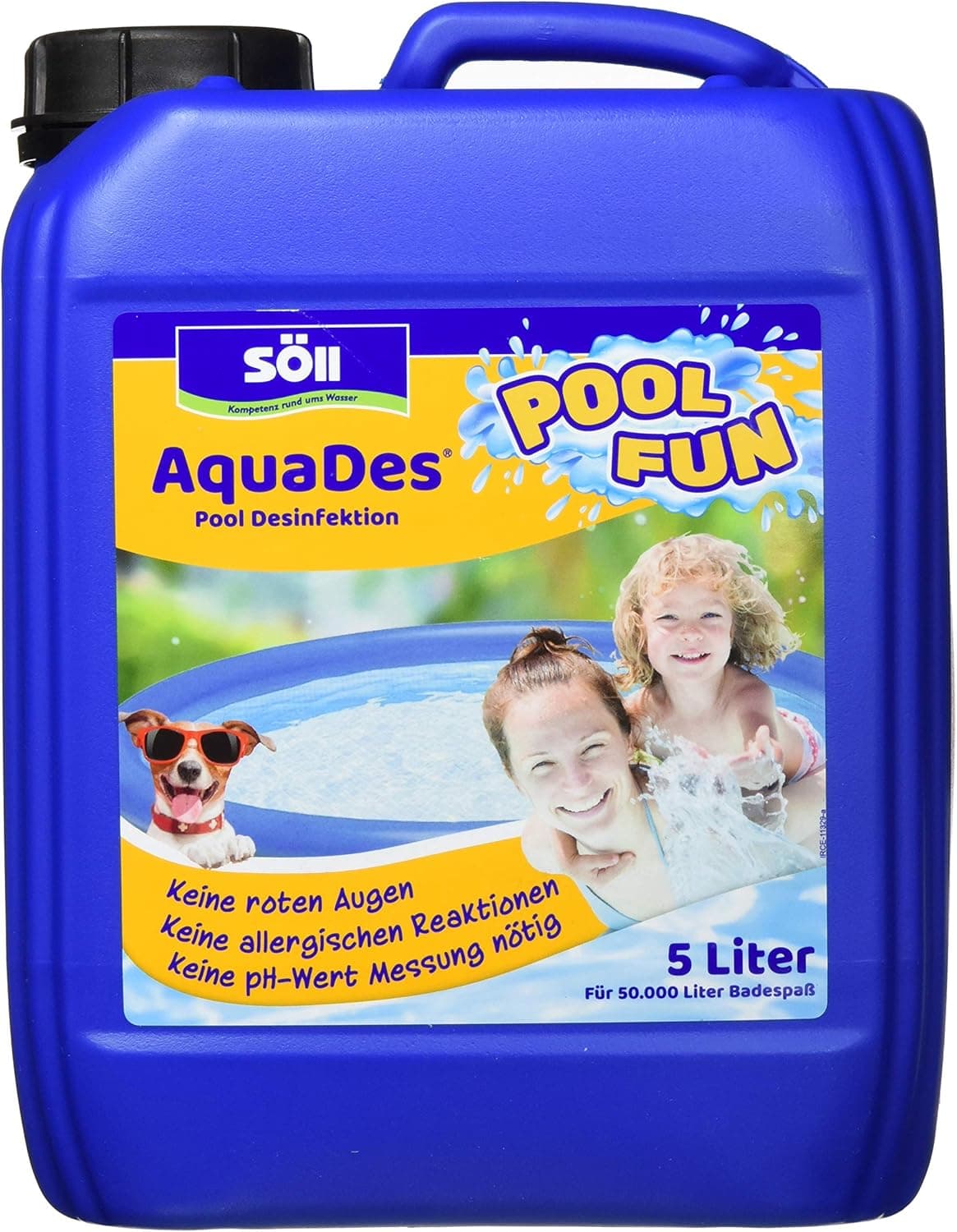 Söll 81456 AquaDes 2,5 l - Pool-Desinfektion, Poolreinigung, Wasserpflege gegen Bakterien und Keime, Desinfektionmittel für Pool Planschbecken Schwimmbecken Kinderpool