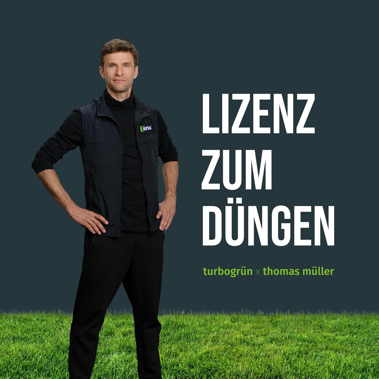 Turbogrün Rasendünger Sommer 20kg, gesunder Rasen verdrängt Moos, Ideal im Sommer, geeignet für Streuwagen, staubarmes Granulat, Rasen dünger, Rasenpflege