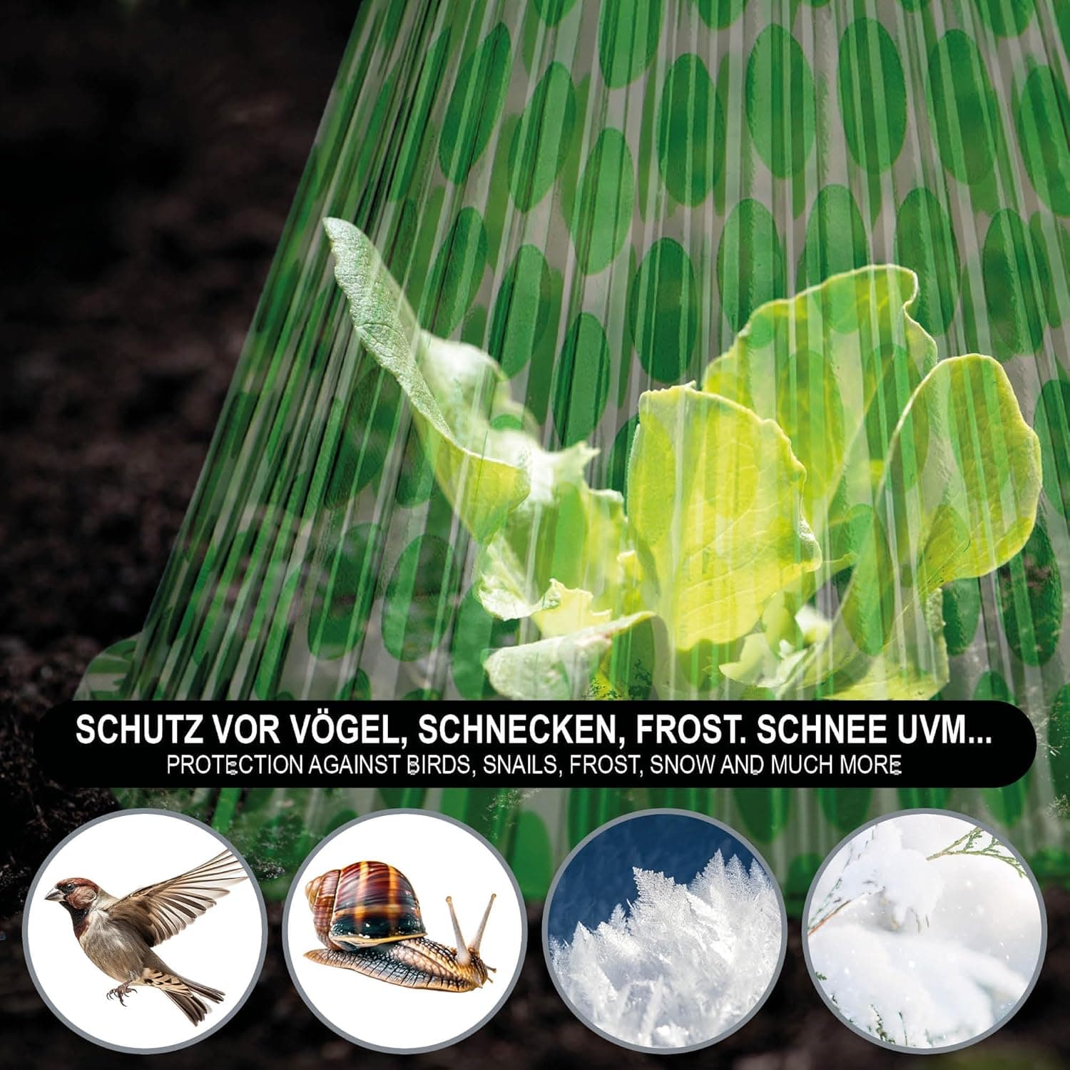com-four® 24x Sonnenhut für Pflanzen, Pflanzenschutzhaube Wachstumshilfe, 23 cm hoch - Pflanzenhut, Pflanzglocke für Pflanzhilfe, Pflanzenschutz vor Frost, Schnecken und Vögeln (24 Stück)
