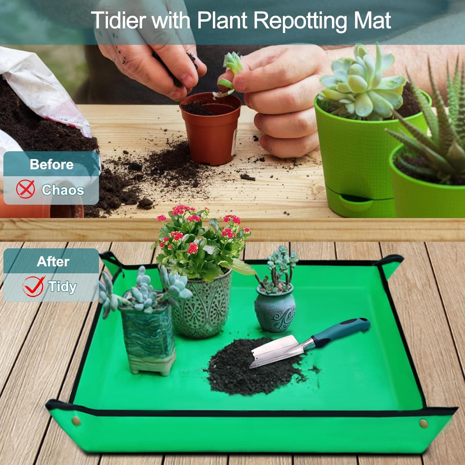 Kynup Gartenwerkzeug-Set, 7 Stück Garten Hand Werkzeuge, Rost-Sicht Gartenarbeit Set mit dauerhafter Aufbewahrungstasche, Ergonomischer Anti-Rutsch-Griff, ideale Gartengeschenke für Frauen und Männer