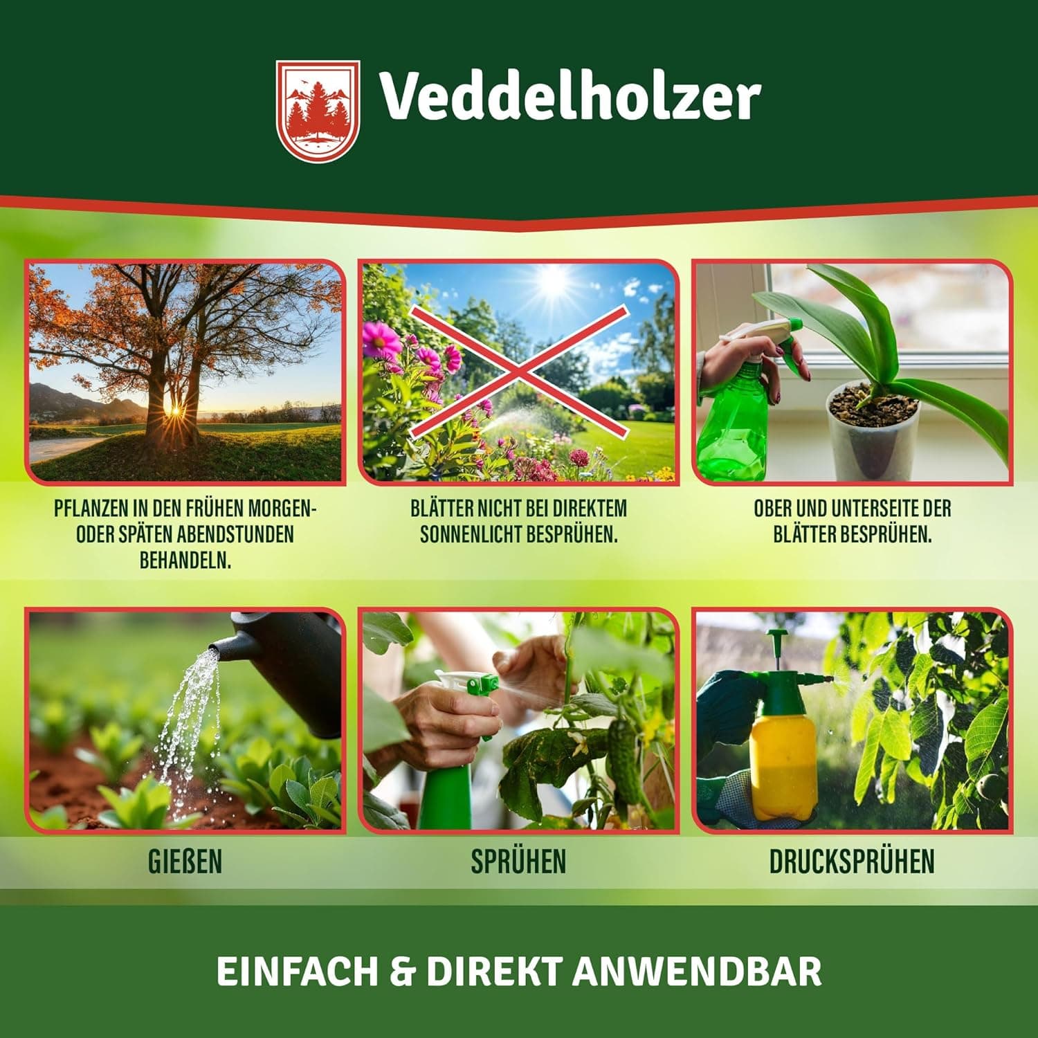 Veddelholzer 1000 ml Premium kaltgepresstes 100% natürliches Neemöl Komplett Set mit natürlichem Emulgator + Sprühflasche 500 ml &amp; 2 Messbecher natürliche Pflanzenpflege für drinnen &amp; draußen