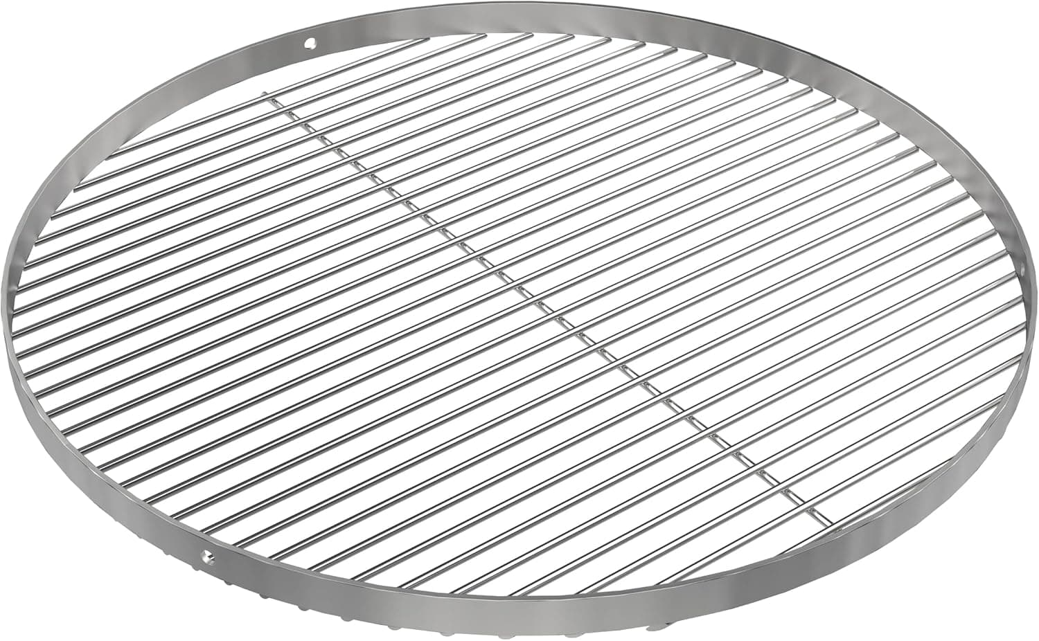 Premium Edelstahl Grillrost Rund Ø 80cm für Schwenkgrill, Grillgitter mit 3 Aufhängungsbohrungen Grillplatte für Holzkohlegrill BBQ Gasgrill Feuerplatte Zubehör, Camping Grillrost