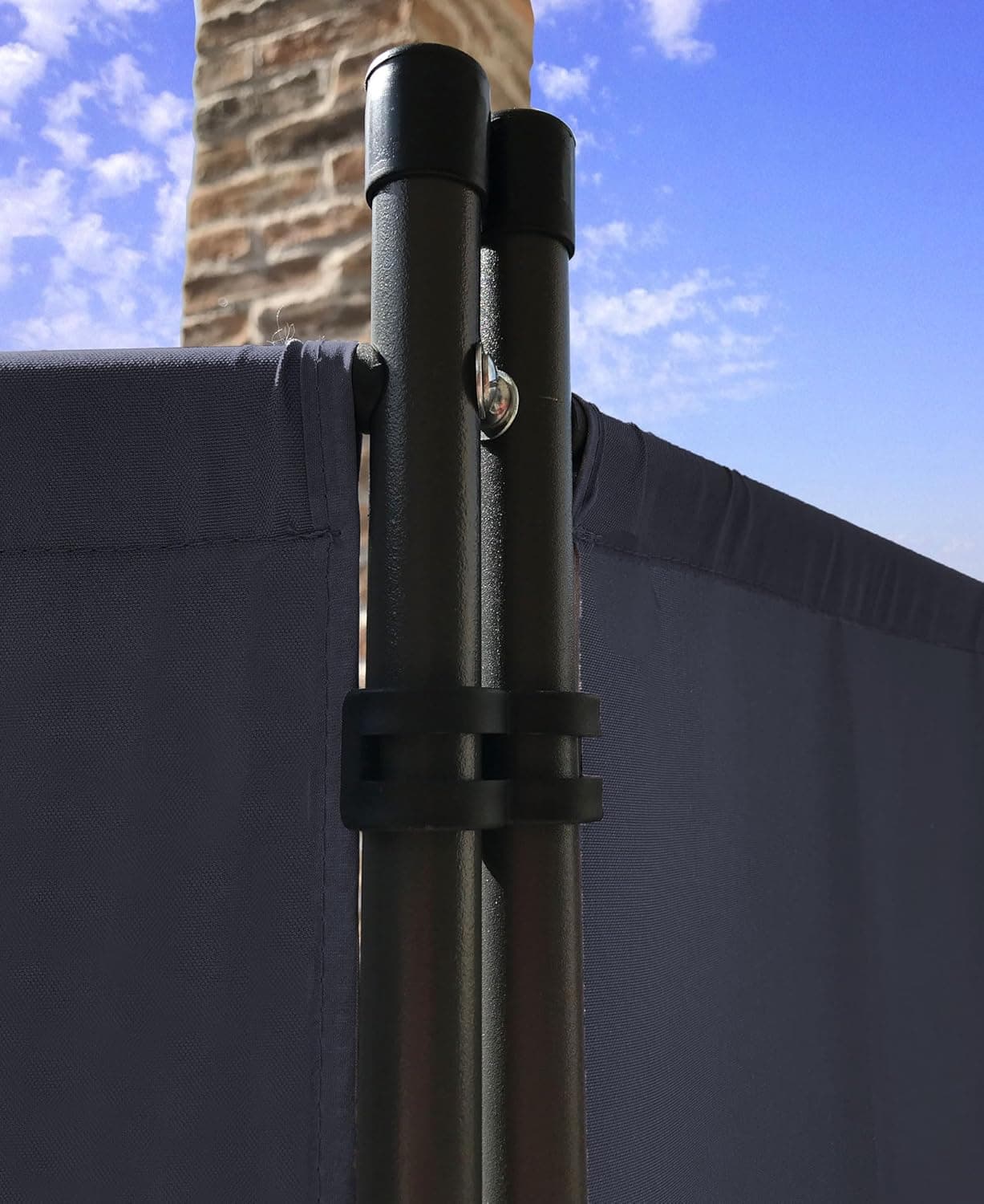 QUICK STAR Paravent 3 Teilig 170 x 165 cm Grau - Garten &amp; Balkon Sichtschutz Stellwand Innen &amp; Außen - Raumteiler Trennwand Faltbar Blickdicht &amp; Wetterfest