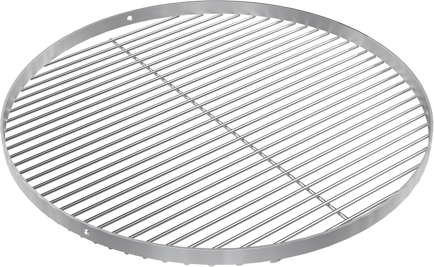Premium Edelstahl Grillrost Rund Ø 80cm für Schwenkgrill, Grillgitter mit 3 Aufhängungsbohrungen Grillplatte für Holzkohlegrill BBQ Gasgrill Feuerplatte Zubehör, Camping Grillrost