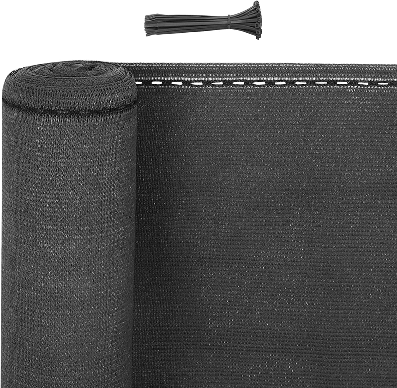 WOLTU Zaunblende Tennisblende 1,2x20m aus 180 g/m² HDPE, Schattiernetz Sichtschutz Windschutz Staubschutz Sonnenschutz Gewebe Netz mit Kabelbinder anthrazit