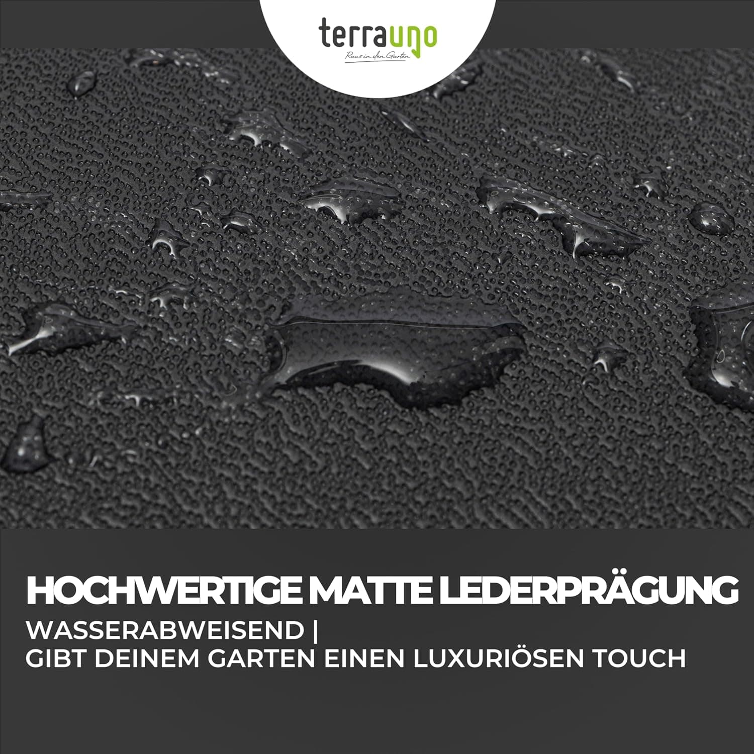 TerraUno Nachhaltige Sichtschutzstreifen für Doppelstabmatten, Polypropylen, Made in Germany, RAL 7016 Anthrazit, 26m x19cm Rolle, extra stabil, Lederoptik, Zaun Sichtschutz mit UV-Beständigkeit