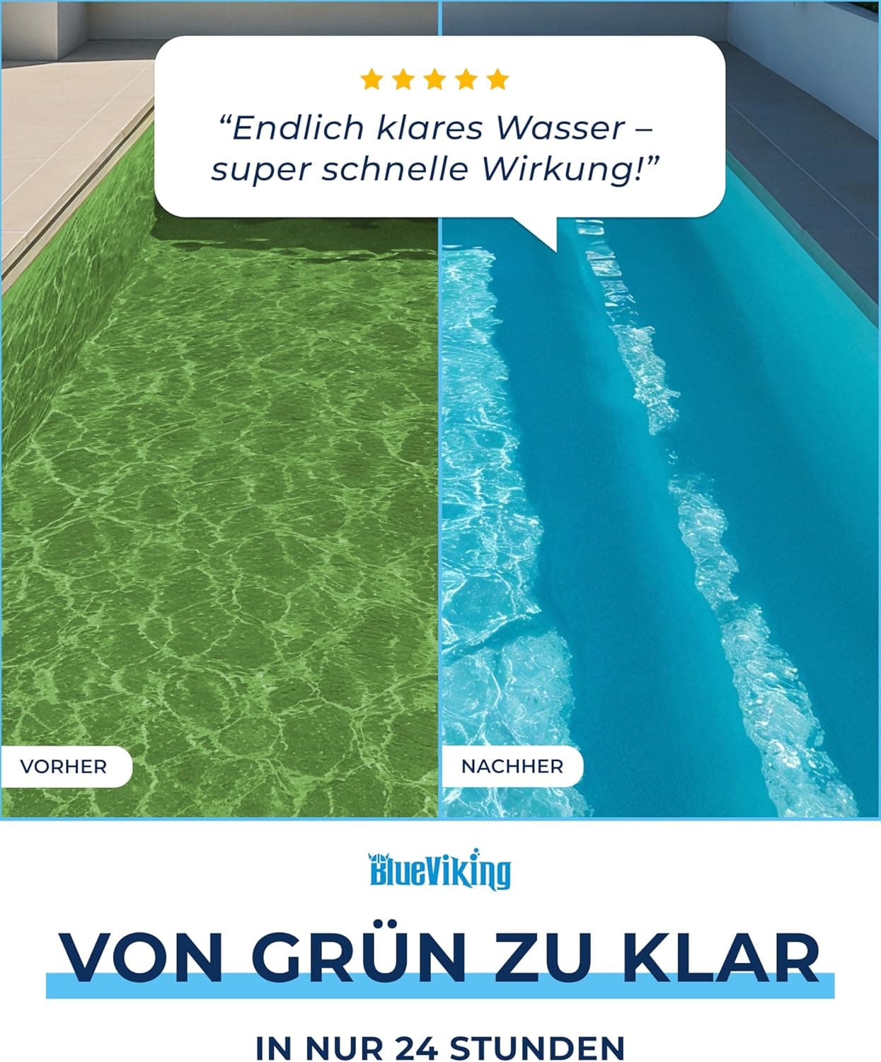 Chlortabletten Fuer Pool | 5 in 1 Multitabs 200g, 5 kg | Langzeit-Chlorierung, Algizid &amp; Filterschutz | Made in Europe