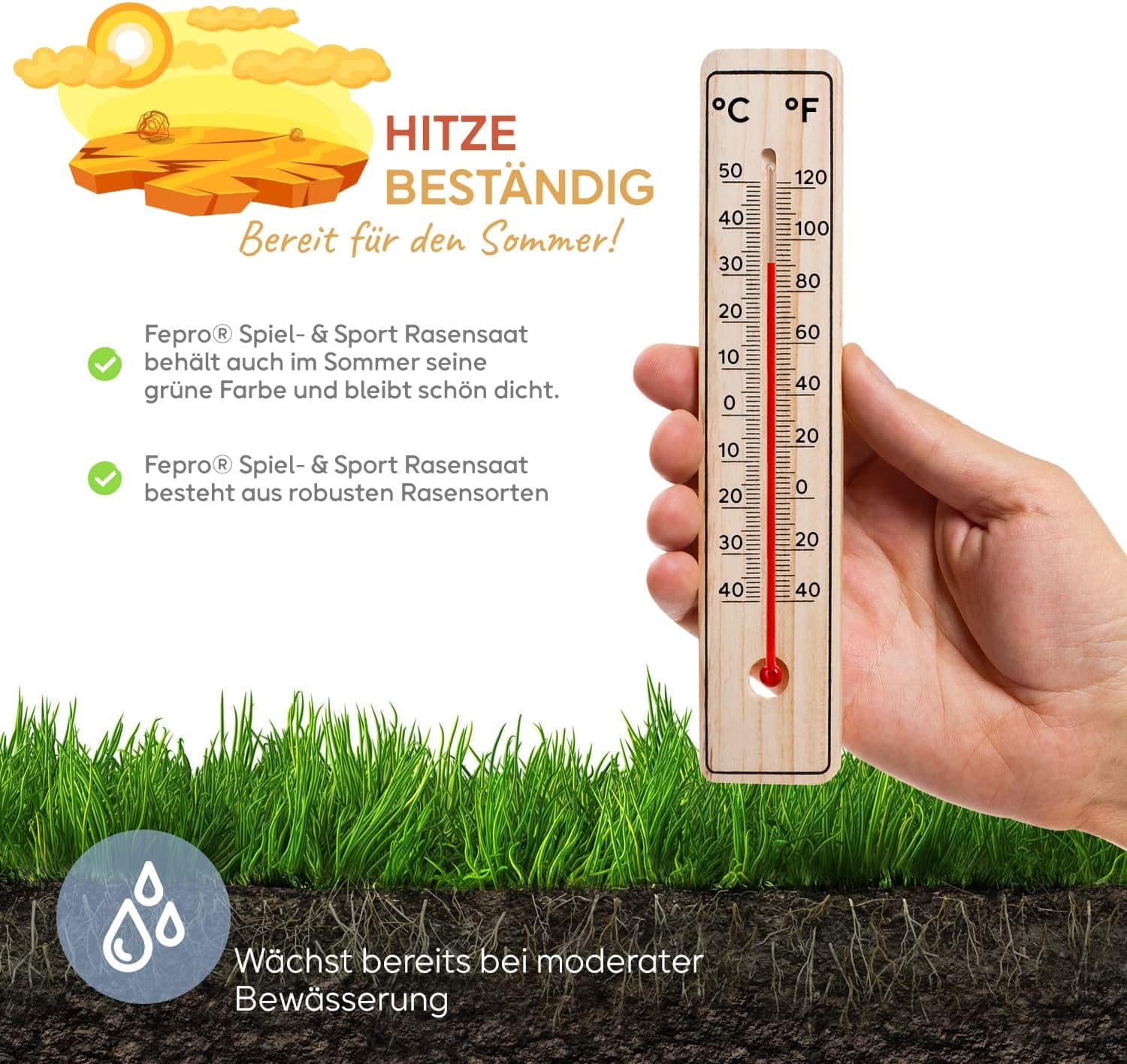 10kg Rasensamen Sport und Spiel schnellkeimend 400m², robust, tiefgrün, ideal für Neuansaat und Nachsaat, Rasensaat Grassamen Frühjahr