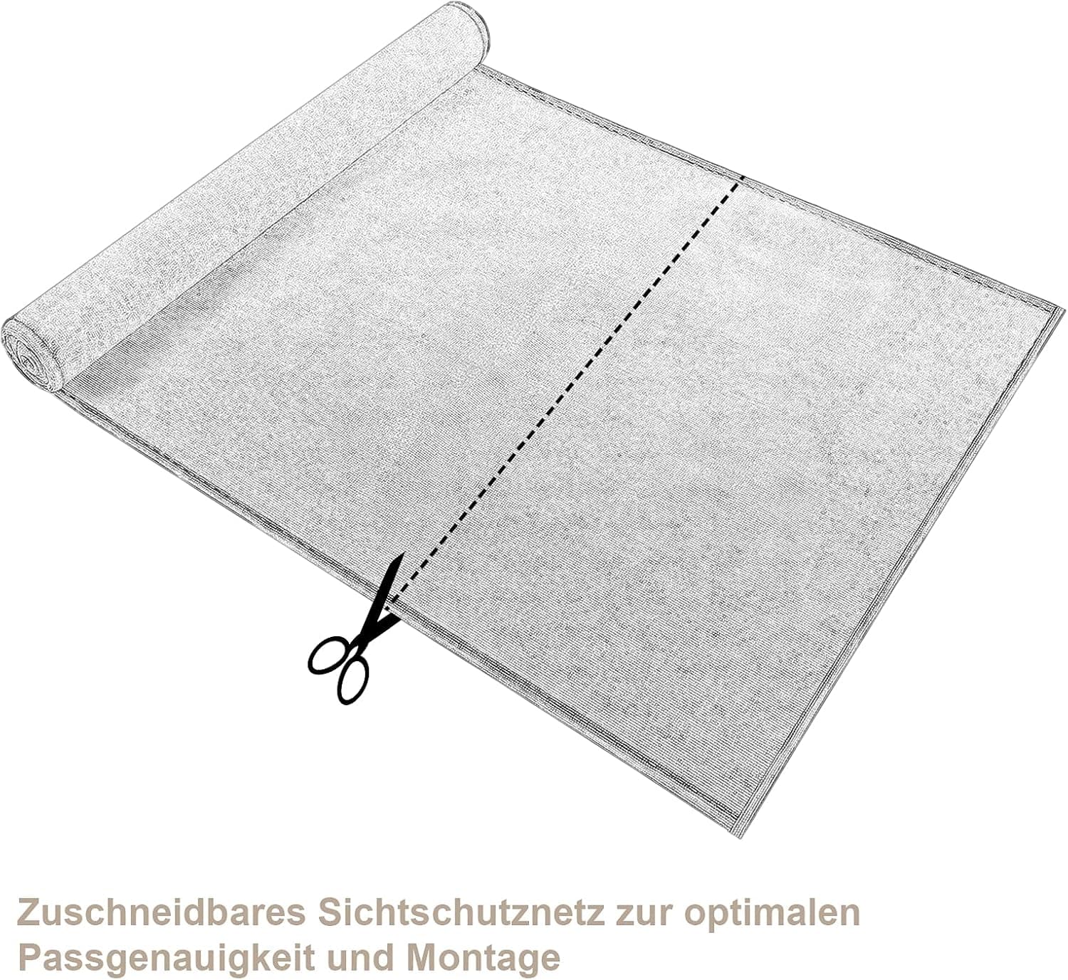 WOLTU Zaunblende Tennisblende 1,2x20m aus 180 g/m² HDPE, Schattiernetz Sichtschutz Windschutz Staubschutz Sonnenschutz Gewebe Netz mit Kabelbinder anthrazit