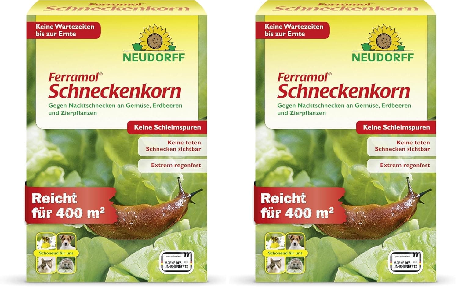 Neudorff Ferramol Schneckenkorn – Zuverlässiger und schneller Schneckenschutz - Extrem Regenfest. Keine toten Schnecken sichtbar, keine Schleimspuren. Schonende Rezeptur, 1 kg