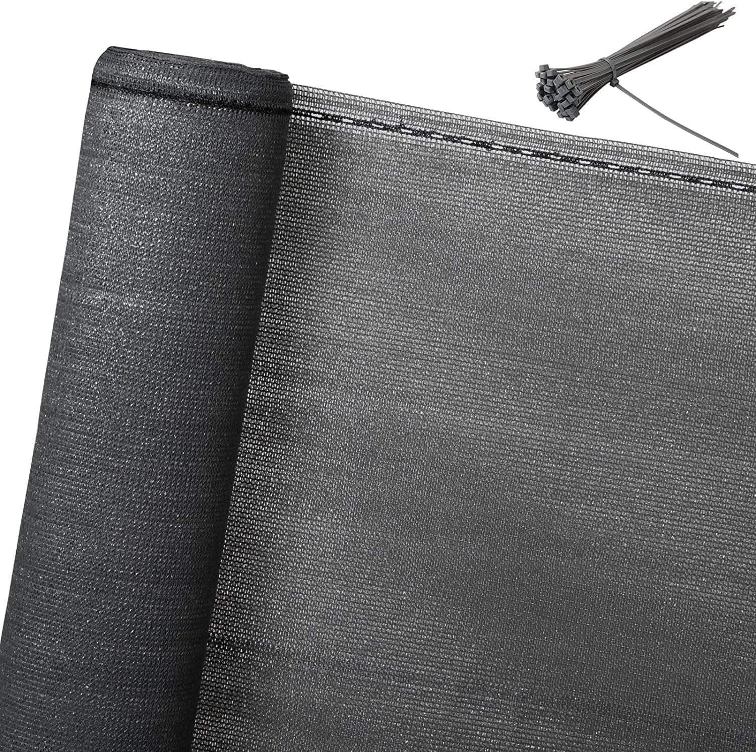 WOLTU Zaunblende 1x6m, 150 g/m² HDPE Tennisblende Schattiernetz Sichtschutz Windschutz Staubschutz Sonnenschutz Gewebe Netz mit Kabelbinder grün