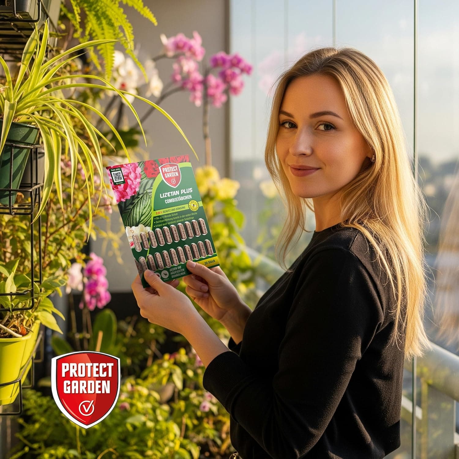 PROTECT GARDEN Lizetan Plus Combistäbchen, Langzeit-Schädlingsfrei und Premium-Dünger in Einem, 20 Stück