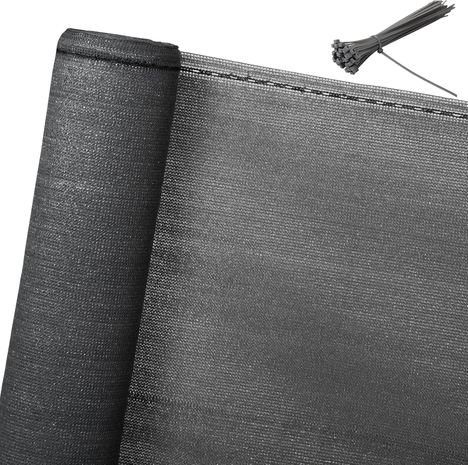 WOLTU Zaunblende 1x6m, 150 g/m² HDPE Tennisblende Schattiernetz Sichtschutz Windschutz Staubschutz Sonnenschutz Gewebe Netz mit Kabelbinder grün
