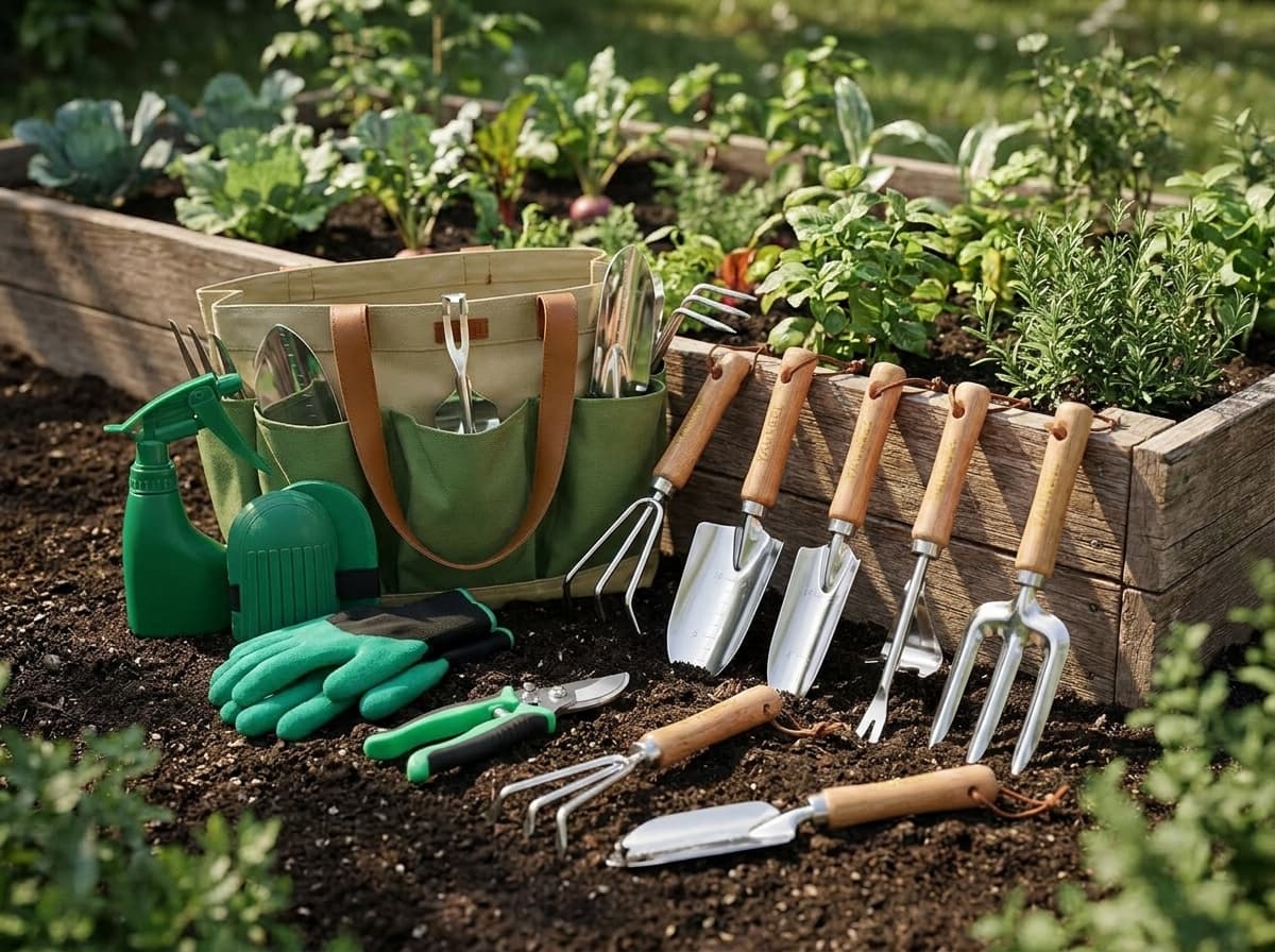 YAUNGEL Gartenwerkzeug Set, 10 Stück Schwerlast Edelstahl Gartenarbeit Kit mit Non-Slip Holzgriff- Garten Geschenke Verpackung für Frauen Männer, Grün
