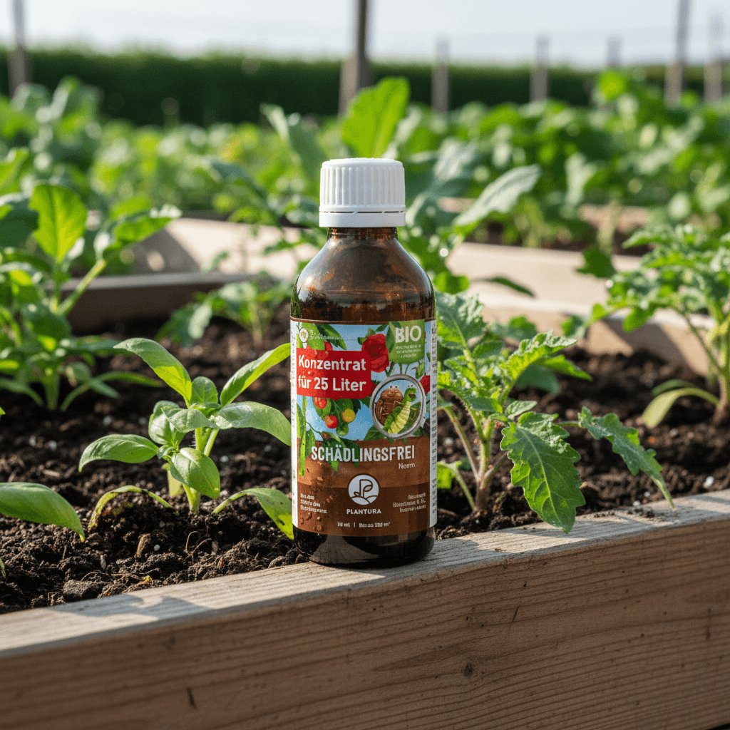 Plantura Bio-Schädlingsfrei Neem, effektive Schädlingsbekämpfung mit Neem, gegen Blattläuse, Thripse & Co. an Gemüse, Kräutern & Zierpflanzen, 75 ml Konzentrat für bis zu 25 L (300 m²)