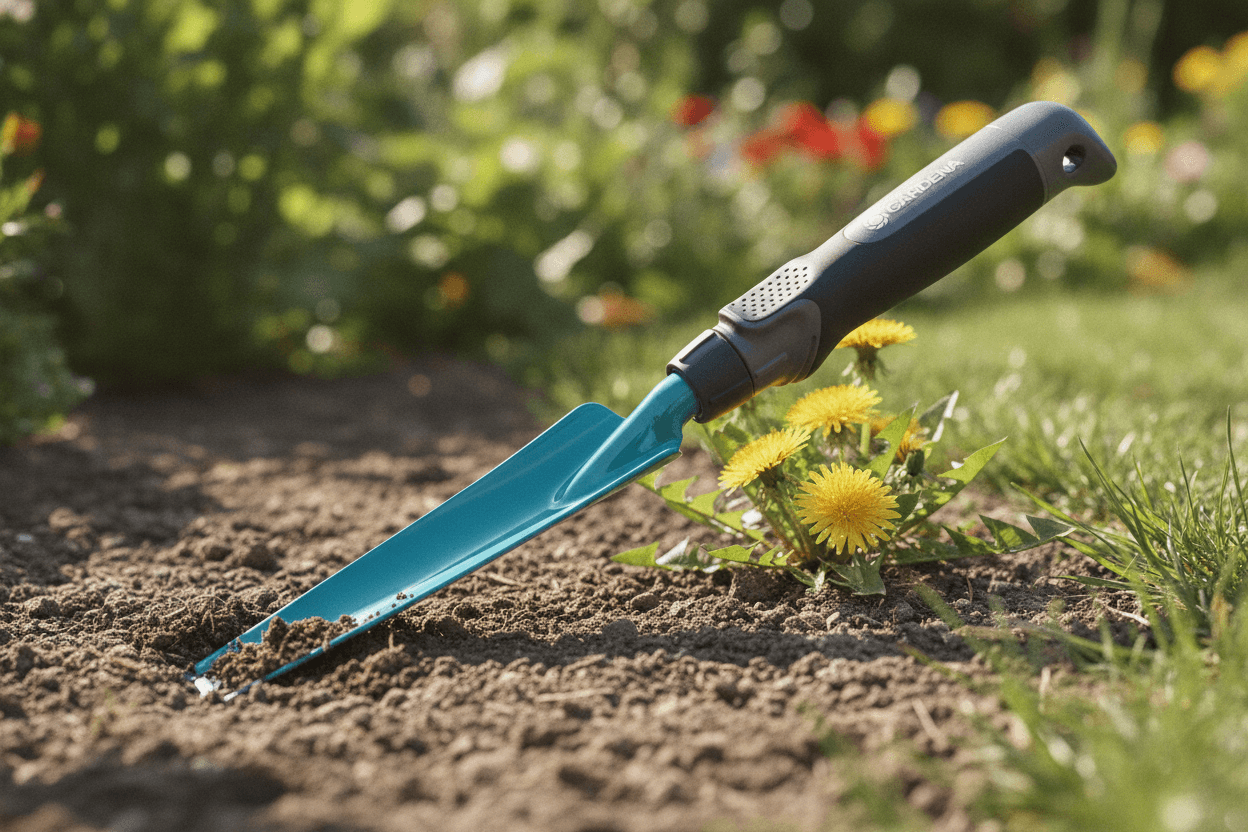 Gardena Unkrautstecher: Ideales Gartenwerkzeug zum effektiven Entfernen von Unkraut, mit ergonomischem Griff, aus Qualitätsstahl, korrosionsgeschützt, Arbeitslänge 14,5 cm (8935-20)