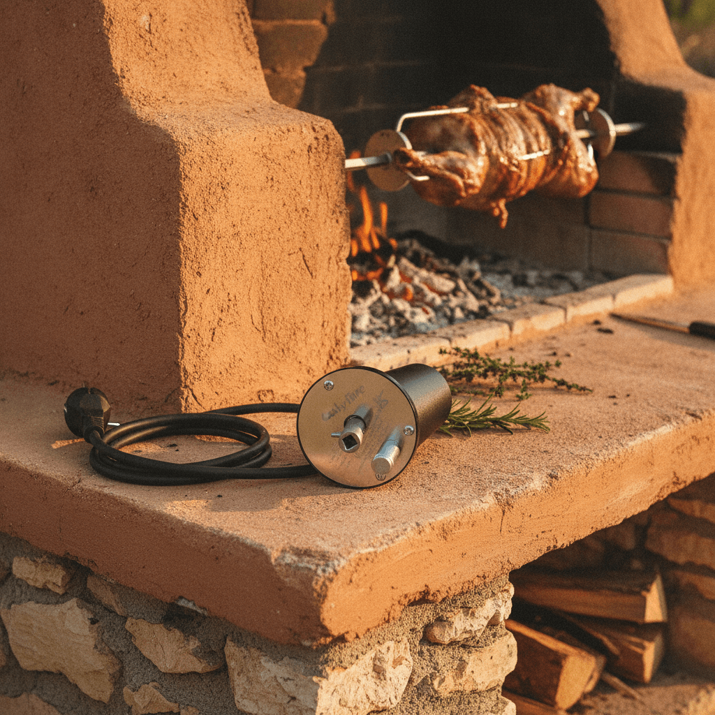 Onlyfire Braten Rotisserie Grillmotor für Outdoor Grillzubehör Grillspieß, Barbecue Rotator Motor für Grillgeräte im zypriotischen