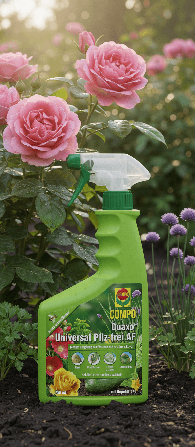 Compo Duaxo Universal Pilz-frei AF, Bekämpfung von Pilzkrankheiten an Zierpflanzen, Gemüse und Kräutern, Anwendungsfertig, 750 ml
